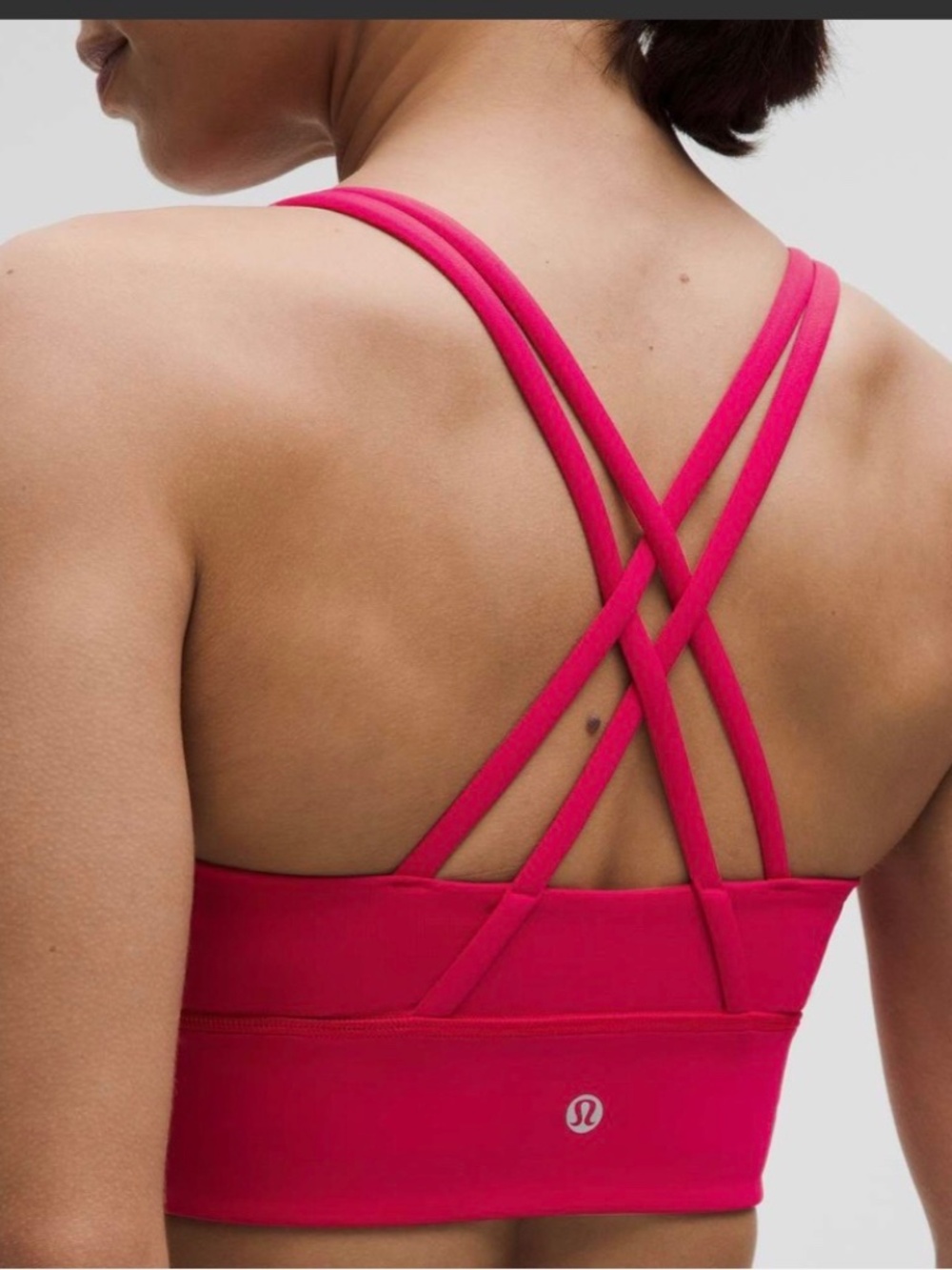New Lululemon Energy Longline Bra Pink Dragonfruit Sports Size 8 W2EB9S